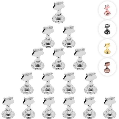 16PK Table Number Holders Place Card Holders 1.7 Inch Table Card Holders Steel Card Holders for Photos, Food Signs, Memo Notes, Weddings, Restaurants