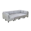 DOMETOUR Elegant Flannel 8-Piece Sofa Set - Modern Comfort for Your Living Room - 4 of 4