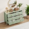 Fluted Dresser 54 Inch Wide, 7-Drawer Wood Dresser for Bedroom, Modern Chest of Drawers, Storage Organizer Cabinet for Living Room, Hallway - 2 of 4