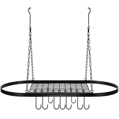 Sorbus Pot And Pan Rack For Ceiling With Hooks black Target