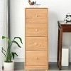 GDFStudio Agatha Solid Oak Wood Light Brown Storage Cabinet - 2 of 4