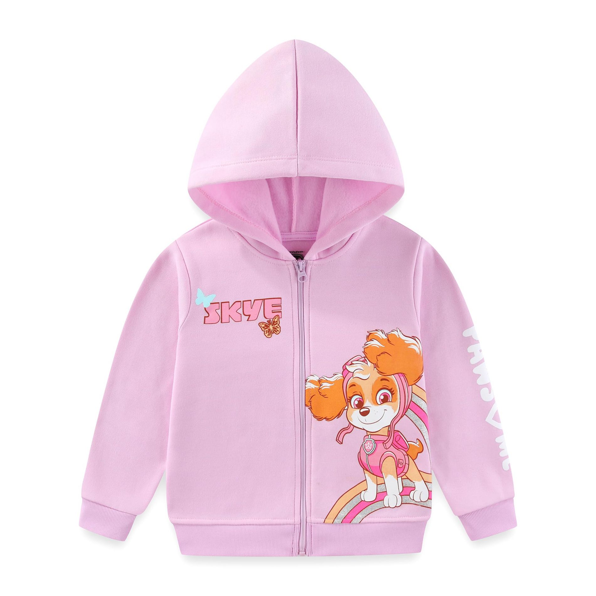 Paw Patrol Nickelodeon Skye Girls Zip Up Hoodie for Toddler and Big Kids