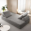 CAVINAS Modern Fuffy Chenille Futon Sofa Bed with Removable Backrests/Soft Pillows,Convertible Sleeper Sofa Couch for Living Room,Bedroom - 3 of 4