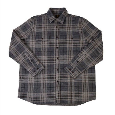 Men's 's Stretch Broken Check Brushed Flannel Shirt - F/X Fusion