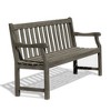 Solhome Grey-washed Farmhouse Wood Garden Bench for 3 Seaters - 2 of 4