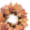 Fall Maple Leaf and Pinecone Wreath 26"D - 2 of 2