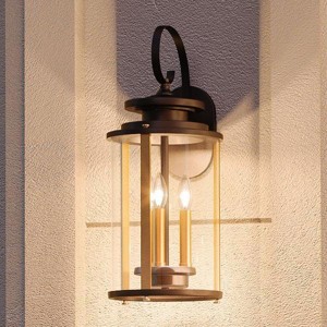 Urban Ambiance Luxury Rustic Outdoor Wall Light,  19.25"H x 8"W,  Olde Bronze Finish, UHP1120 - 1 of 4