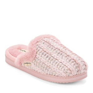 Dearfoams Women's Paris Chenille Shaped Tab Scuff Slipper - 1 of 4
