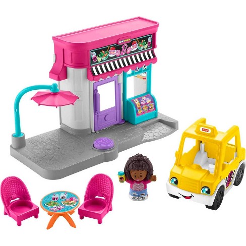 Fisher-price Little People Barbie City Adventures Cafe And Cab Playset :  Target