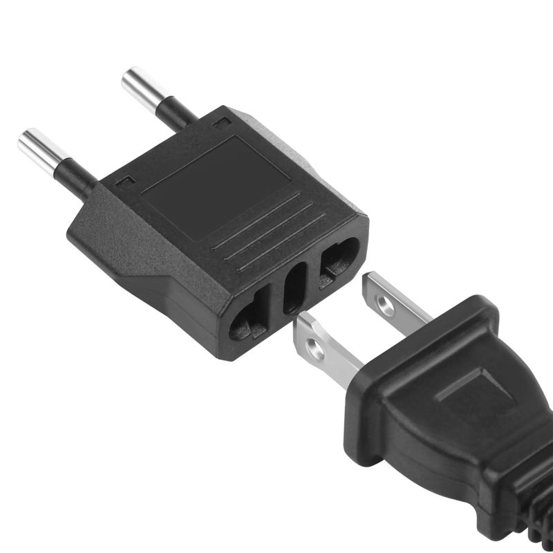 INSTEN Travel Charger AU/US to EU Plug Adapter, Black, 4 of 7