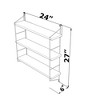 VYNXARIA Rustic 3-Tier Floating Wall Shelf - Wall-Mounted Decorative Metal Bracket for Books and Collectibles, Walnut/Chrome - 3 of 4