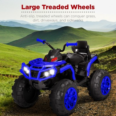 12V Blue Kids Ride-On Electric ATV Quad with LED Lights