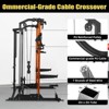 Home Gym Power Cage Squat Rack¨C2000LBS Capacity with Dual Pulleys for Cable Crossover,LAT Pulldown & Leg Workouts¨COrange Complete Training Station - 4 of 4