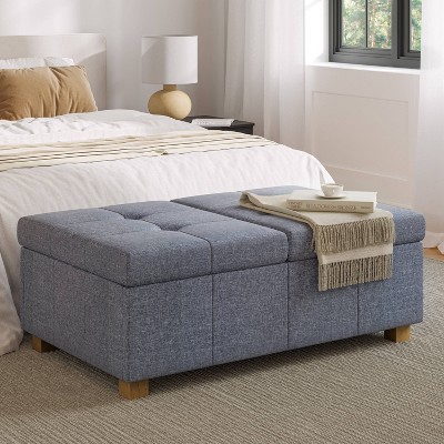 Yves Double Opening Oversized Storage Ottoman - CorLiving
