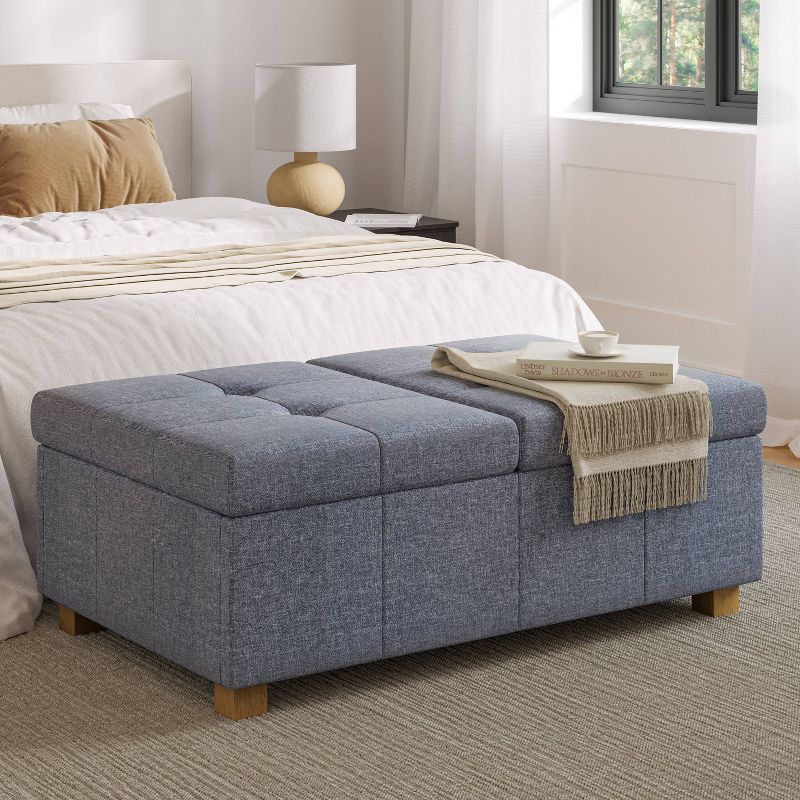 Yves Double Opening Oversized Storage Ottoman - CorLiving, 3 of 8