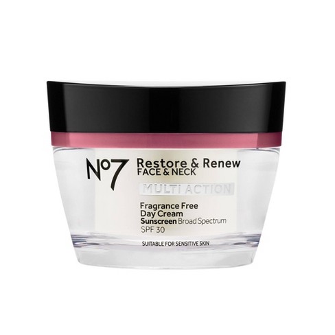 No7 Restore & Renew Face & Neck Multi Action Fragrance Free Day Cream with SPF 30 - 1.69 fl oz - image 1 of 4