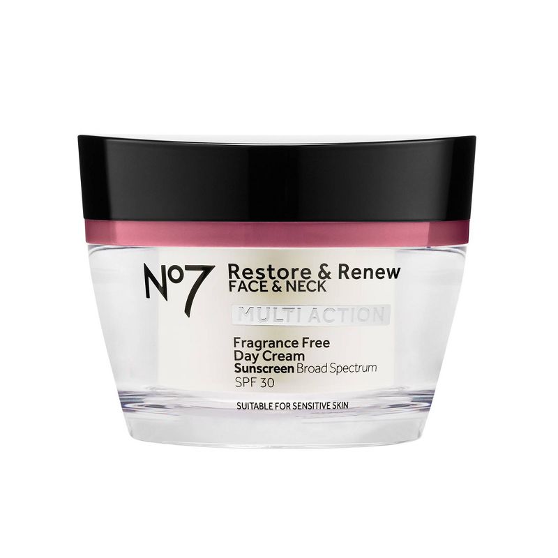 No7 Restore &#38; Renew Face &#38; Neck Multi Action Fragrance Free Day Cream with SPF 30 - 1.69 fl oz, 1 of 10