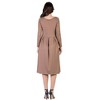 24seven Comfort Apparel Womens Midi Length Pocket Dress - 3 of 4