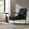 Enea Modern Genuine Leather Armchair With Flat Iron Legs| HULALA HOME - 3 of 4