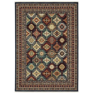 Lilihan 003B6 Navy/Multi 3'3" X 5' Indoor Area Rug - 1 of 4