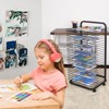 Art Drying Rack, 16 Removable Shelves Art Storage, Paint Drying Rack for Art Supplies, Painting Stand, Art Storage Rack with Lockable Wheels - 2 of 4