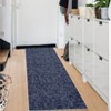 Washable Modern Textured Solid Rug Non Slip Low Pile Rug Soft Contemporary Throw Floor Cover Foldable Indoor Carpet for Living Room Bedroom - 2 of 4
