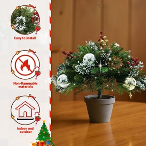 Round Outdoor Christmas Trees (2-Piece) – Christmas Holiday Decorations - 1 of 4