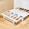 Mshliw Murphy Bed with Hidden Storage and Modern Woven Design, Foldable Space-Saving Bed with Rattan Drawer Accents, Built-in Side Cabinets - 3 of 4