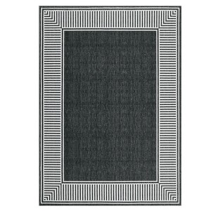 Modern Washable Geometric Bordered Area Rugs, Soft Non Slip Dinning Room Carpet for Bedroom Living Room - 1 of 4