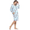Casual Nights Women's Printed Fleece Snap-Front Lounger House Dress - 2 of 4