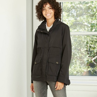 womens rain jacket with hood target