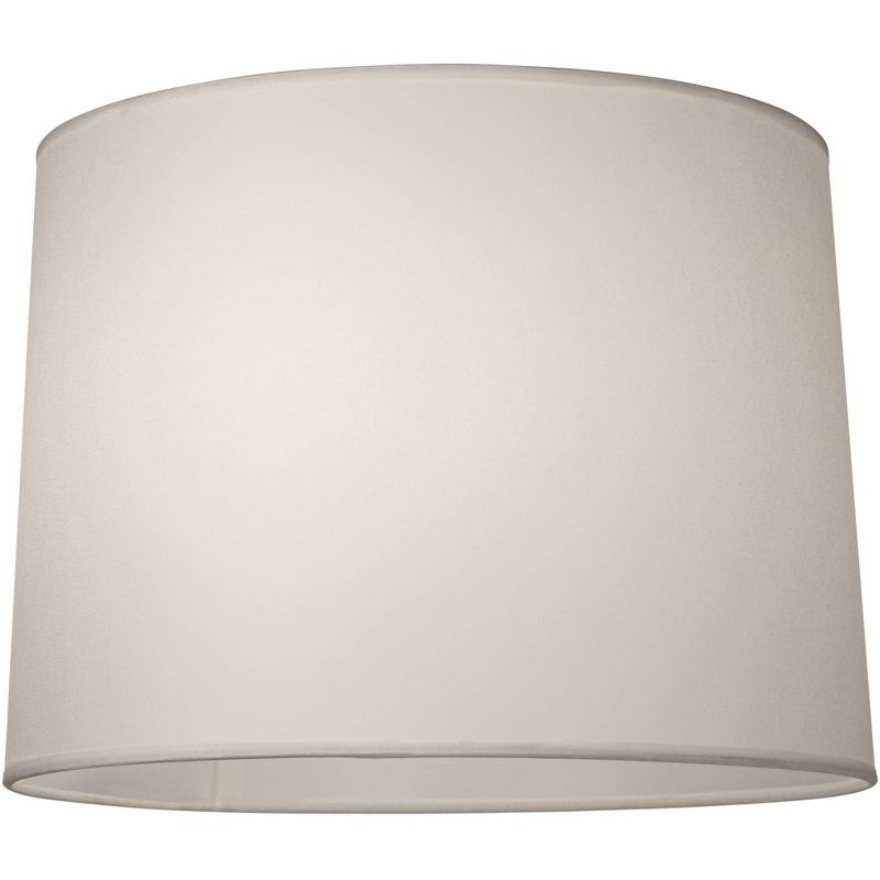 Springcrest Set of 2 Drum Lamp Shades White Medium 13" Top x 14" Bottom x 10" High Spider with Replacement Harp and Finial Fitting, 3 of 7