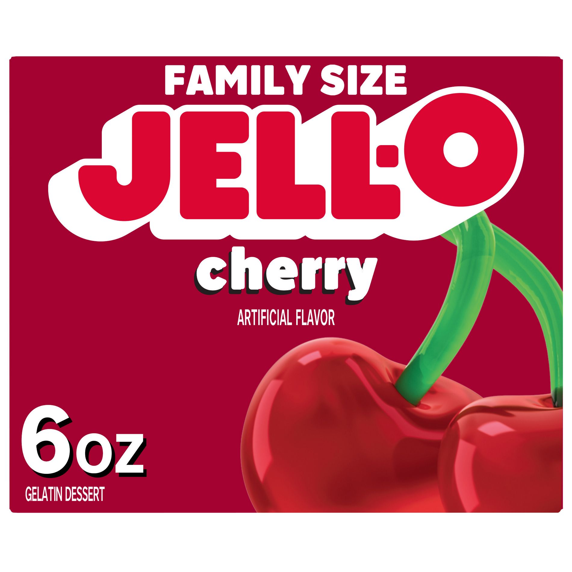 JELL-O Cherry Gelatin Dessert Mix - 6oz