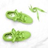 Elerevyo Women's Satin Flat Ribbon Shoelaces Sneakers Canvas Shoestrings 2 Pairs - 4 of 4