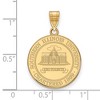 Black Bow Jewelry 14k Yellow Gold Plated Sterling Silver Southern Illinois Salukis NCAA Large Pendant - 2 of 3