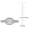 EVERLY JEWELRY | Sterling Silver 1/6 CT TW Diamond Halo Vintage Style Ring - 4 of 4