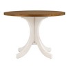 Maliang Mid-Century Solid Wood Round Dining Table for Small Places, Walnut Table - 3 of 4