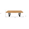 HomeRoots 59" Natural And Black Solid Wood And Iron Live Edge Coffee Table - 3 of 4