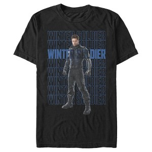 Men's Marvel The Falcon and the Winter Soldier Bucky Repeating T-Shirt - 1 of 4