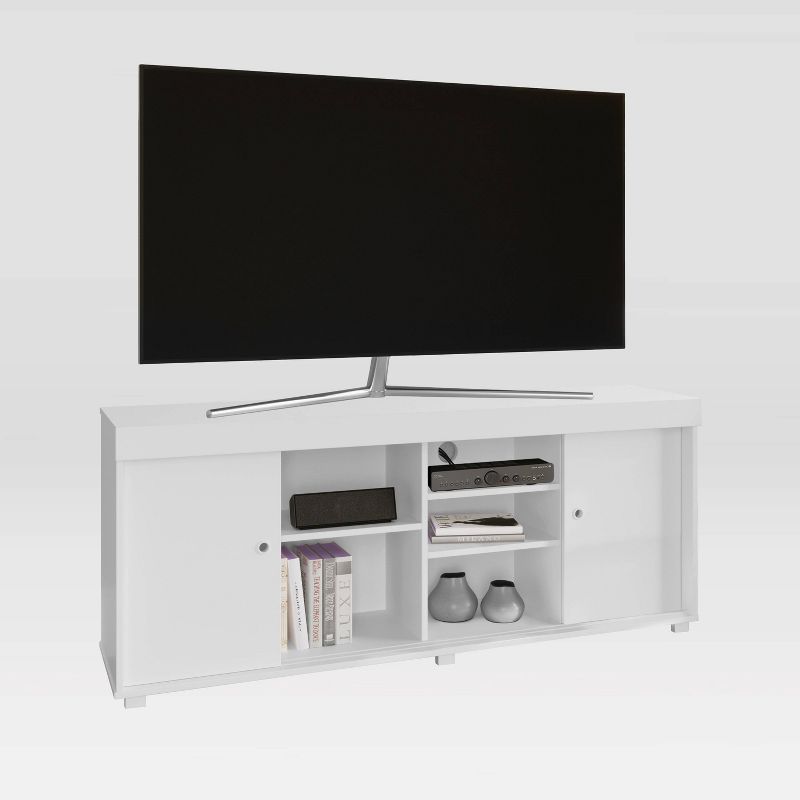 TV Stand for TVs up to 65&#34; with Storage White - Techni Mobili, 3 of 11