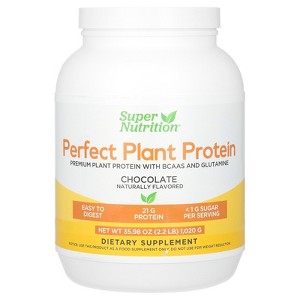 Super Nutrition Perfect Plant Protein, Chocolate, 2.2 lbs (1,020 g) - 1 of 3
