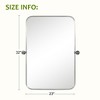 PexFix Iron Round Corner Rectangle Three Color Swivel Hardware Wall Mirror - 3 of 4
