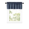 Kate Aurora Coastal Hamptons Living Complete 3 Piece Textured Kitchen Curtain Tier & Valance Set - image 4 of 4