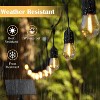 50 Feet Outdoor Solar String Light with 15 LED Edison Bulbs Remote Control - 2 of 4