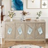 Modern 4-Door Cabinet with Mirrored Decorative Doors,for Bedroom,Living Room,Office - 4 of 4