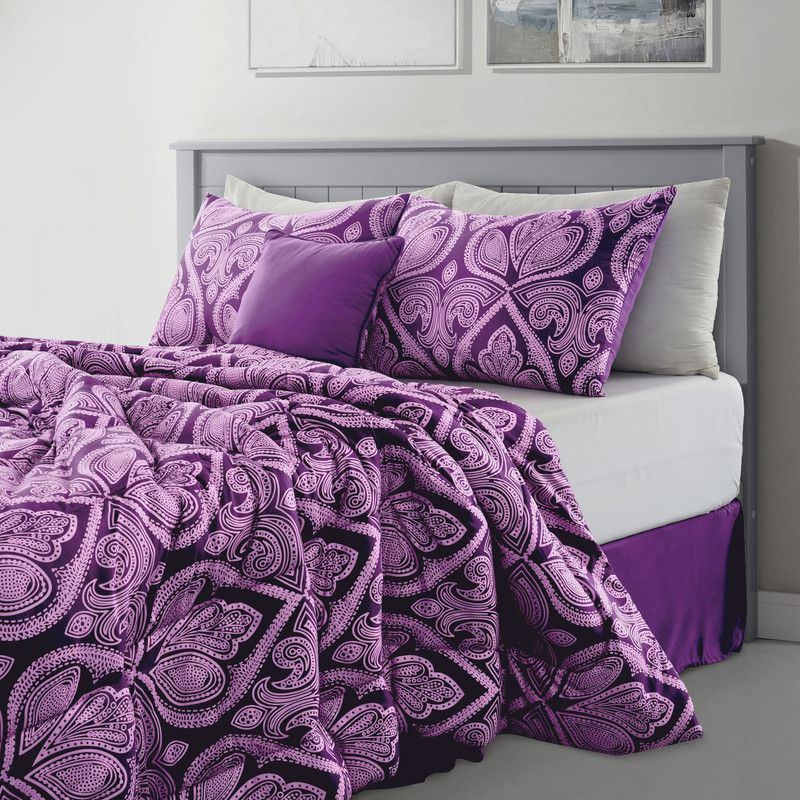 Lux Decor Collection 5 Piece Comforter Set Reversible - Microfiber Down Alternative Bedding Comforter Set, 2 of 7