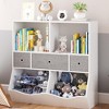 3-Tier Bookshelf & Toy Storage Organizer with 3 Drawers - Wooden Bookcase with Large Toy Storage Cabinet for Playroom, Hallway, School - 4 of 4