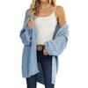 Imily Bela Womens Cardigan Solid Color Long Sleeve Open Front Chunky Knit Sweater Outwear - 2 of 4