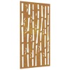 VidaXL Patio Wall Decoration 41.3 in.x21.7 in. Corten Steel Bamboo Design - 2 of 4