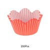 Unique Bargains Cupcake Liners Small Flower Shape Baking Cup Liners Greaseproof Paper 1.77"x1.97" 200 Pcs - 4 of 4